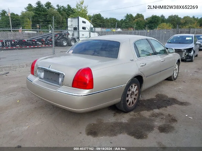 2008 Lincoln Town Car Signature Limited VIN: 2LNHM82W38X652269 Lot: 40377162