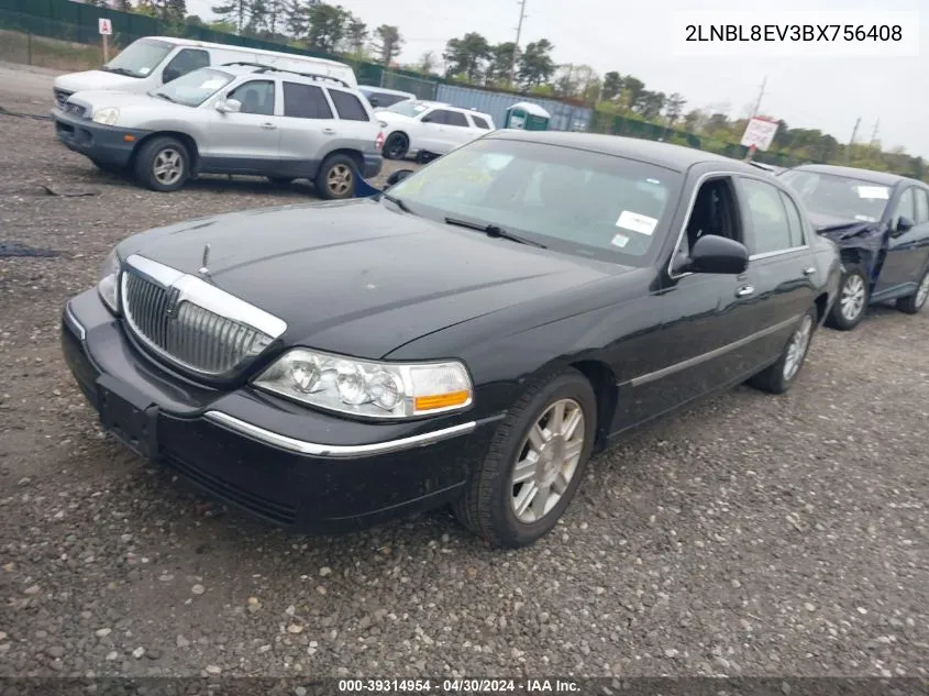 2011 Lincoln Town Car Executive L VIN: 2LNBL8EV3BX756408 Lot: 39314954