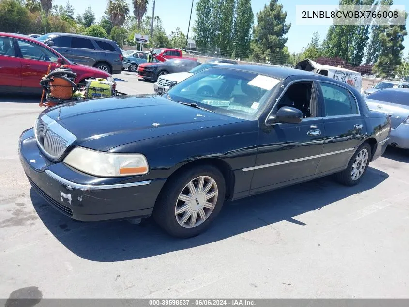 2011 Lincoln Town Car Signature Limited VIN: 2LNBL8CV0BX766008 Lot: 39598537