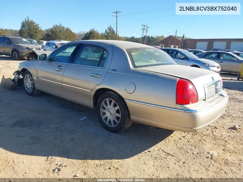 2LNBL8CV3BX752040 2011 Lincoln Town Car Signature Limited