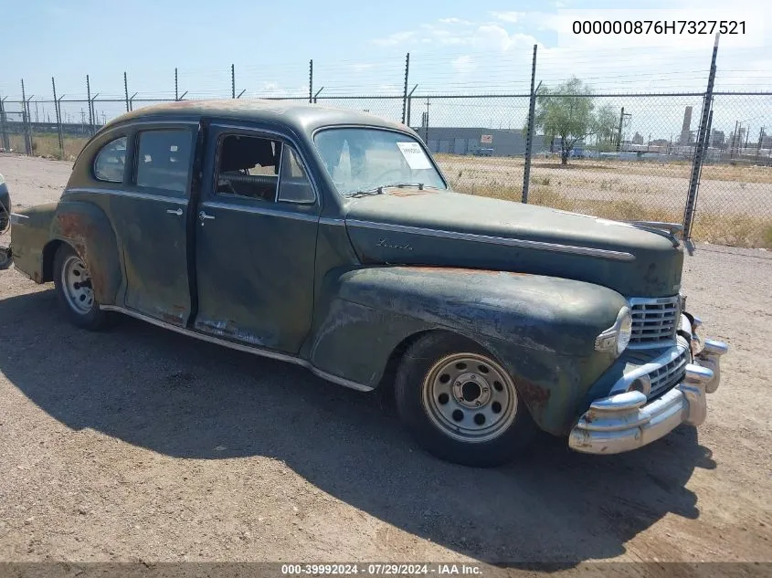 1947 Lincoln Zephyr VIN: 000000876H7327521 Lot: 39992024