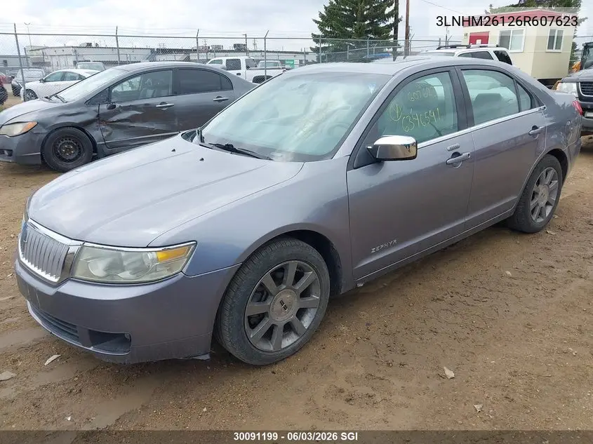 2006 Lincoln Zephyr VIN: 3LNHM26126R607623 Lot: 30091199