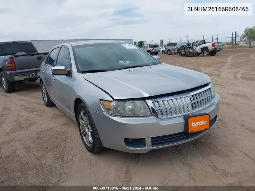 2006 Lincoln Zephyr VIN: 3LNHM26166R608466 Lot: 39719916