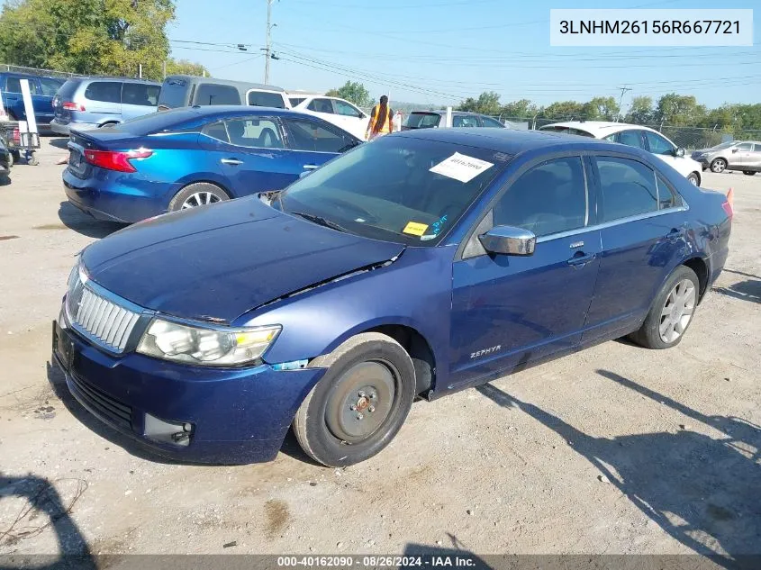 2006 Lincoln Zephyr VIN: 3LNHM26156R667721 Lot: 40162090