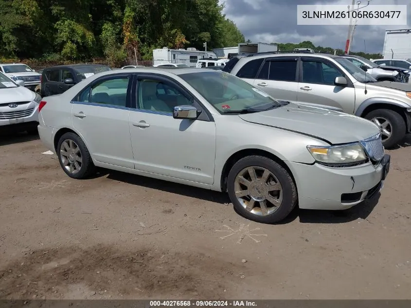 2006 Lincoln Zephyr VIN: 3LNHM26106R630477 Lot: 40276568