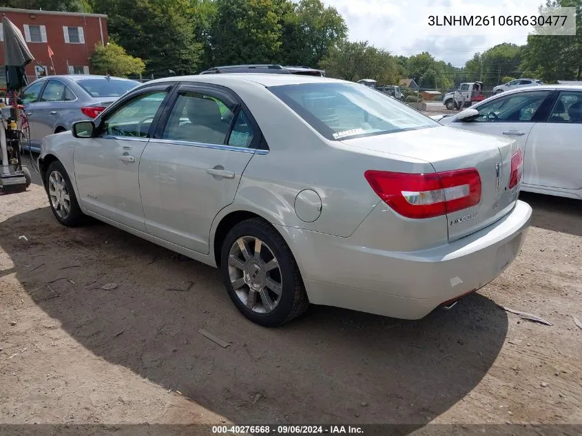 2006 Lincoln Zephyr VIN: 3LNHM26106R630477 Lot: 40276568