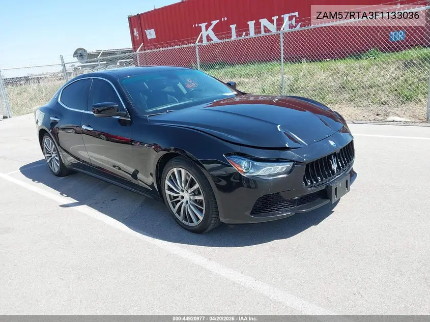 ZAM57RTA3F1133036 2015 Maserati Ghibli S Q4