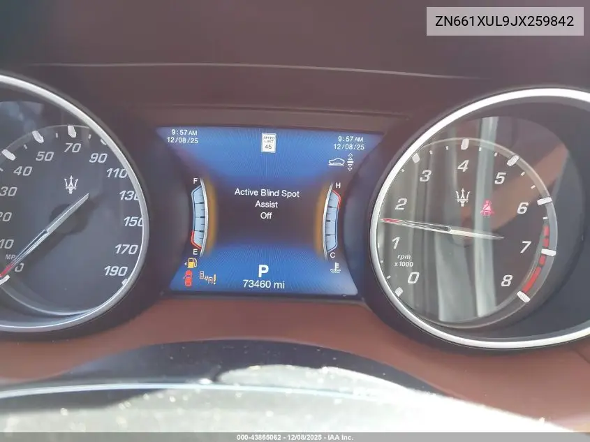 ZN661XUL9JX259842 2018 Maserati Levante Granlusso