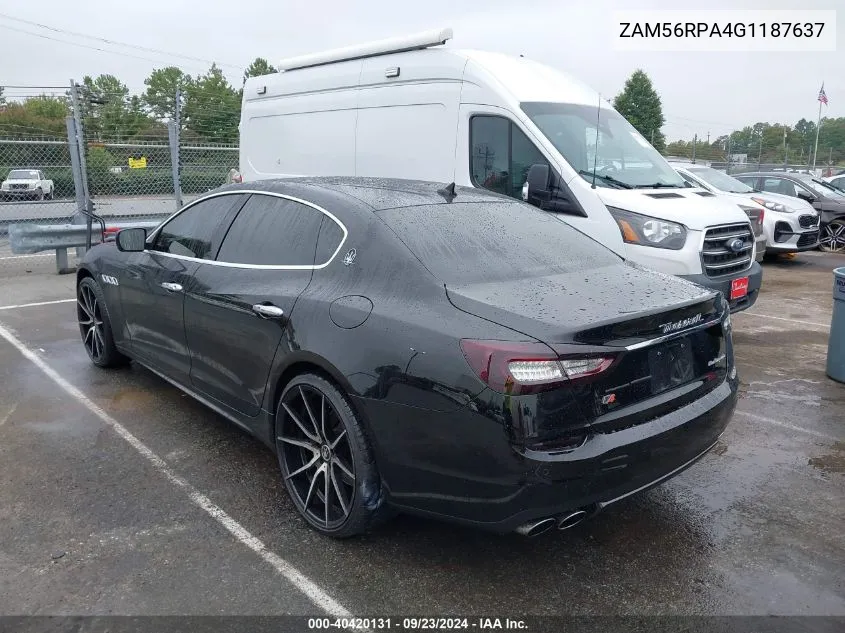 ZAM56RPA4G1187637 2016 Maserati Quattroporte S