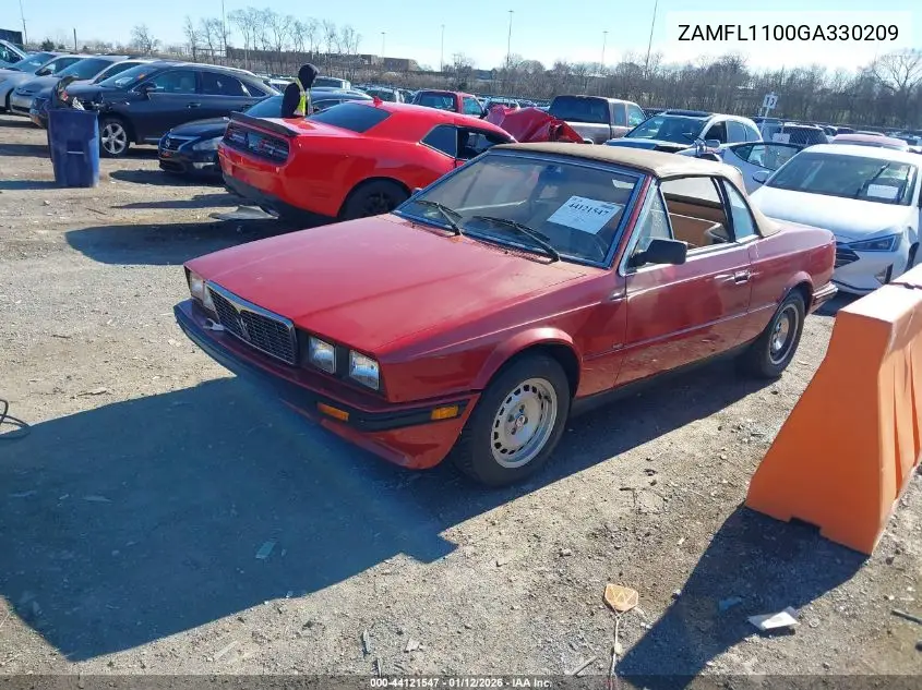1986 Maserati Spyder VIN: ZAMFL1100GA330209 Lot: 44121547