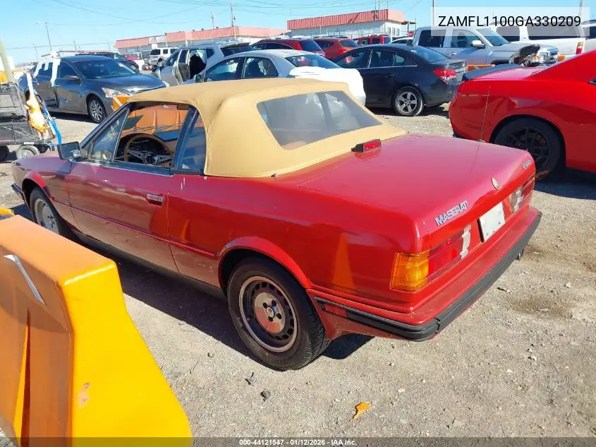 1986 Maserati Spyder VIN: ZAMFL1100GA330209 Lot: 44121547