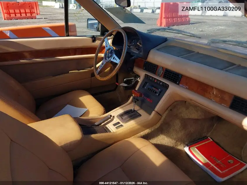 1986 Maserati Spyder VIN: ZAMFL1100GA330209 Lot: 44121547