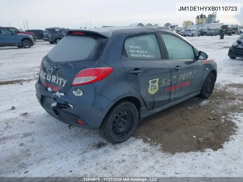 JM1DE1HYXB0110723 2011 Mazda Mazda2