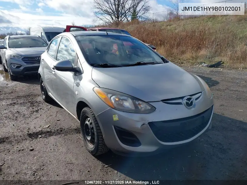 JM1DE1HY9B0102001 2011 Mazda Mazda2 Gs/Gx