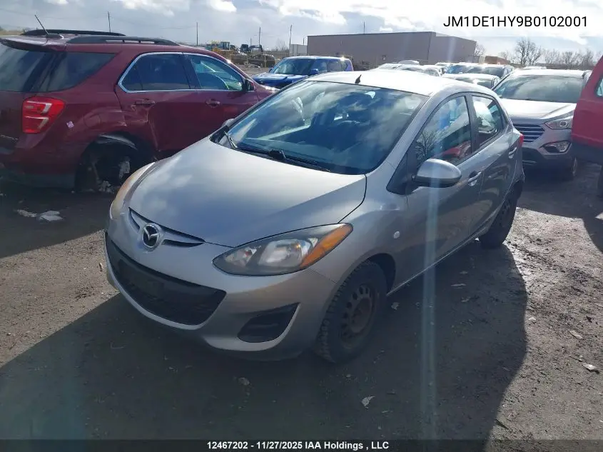 JM1DE1HY9B0102001 2011 Mazda Mazda2 Gs/Gx