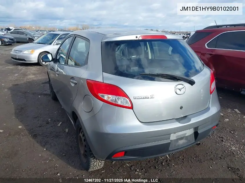 JM1DE1HY9B0102001 2011 Mazda Mazda2 Gs/Gx