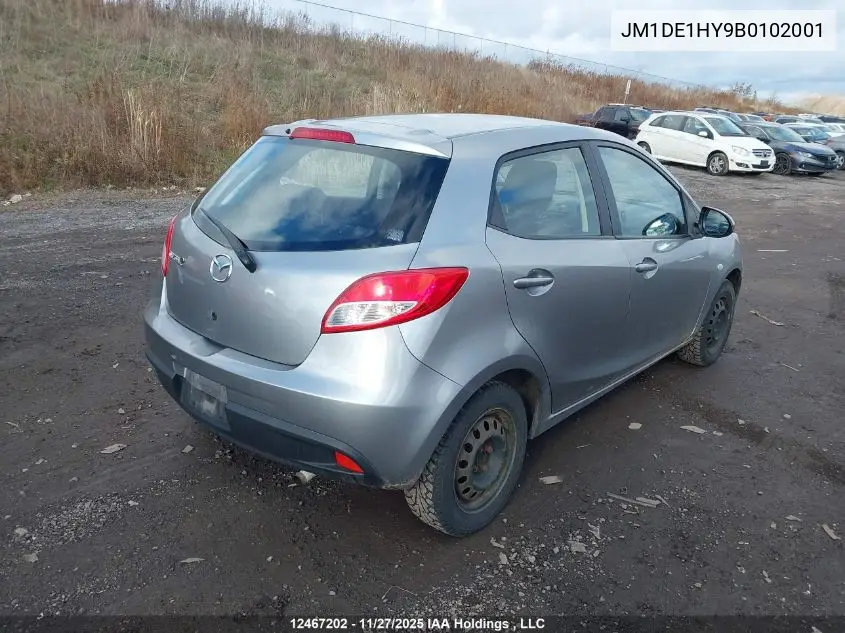 JM1DE1HY9B0102001 2011 Mazda Mazda2 Gs/Gx
