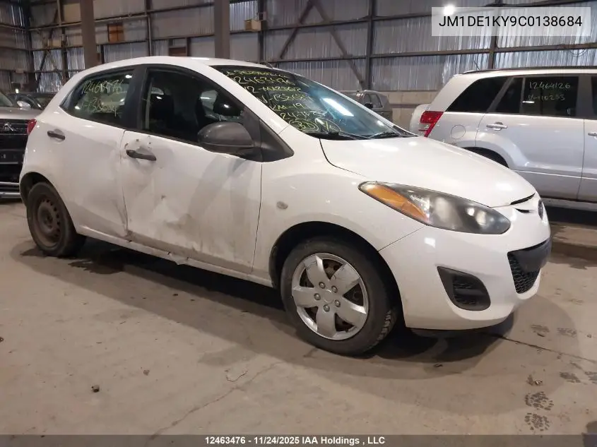 JM1DE1KY9C0138684 2012 Mazda Mazda2