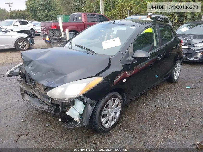 JM1DE1KY3C0136378 2012 Mazda Mazda2 Sport