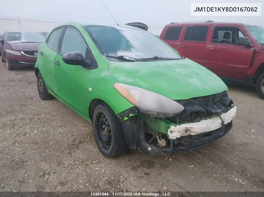 JM1DE1KY8D0167062 2013 Mazda Mazda2 Gx