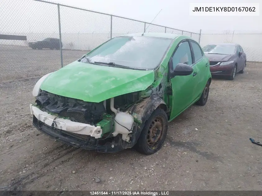 JM1DE1KY8D0167062 2013 Mazda Mazda2 Gx