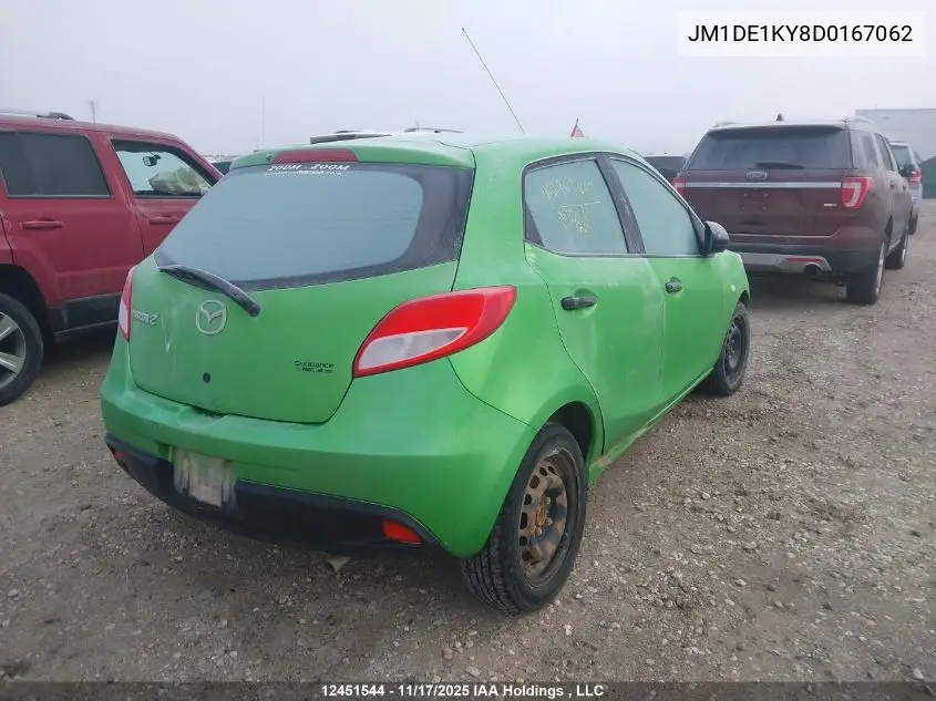 JM1DE1KY8D0167062 2013 Mazda Mazda2 Gx