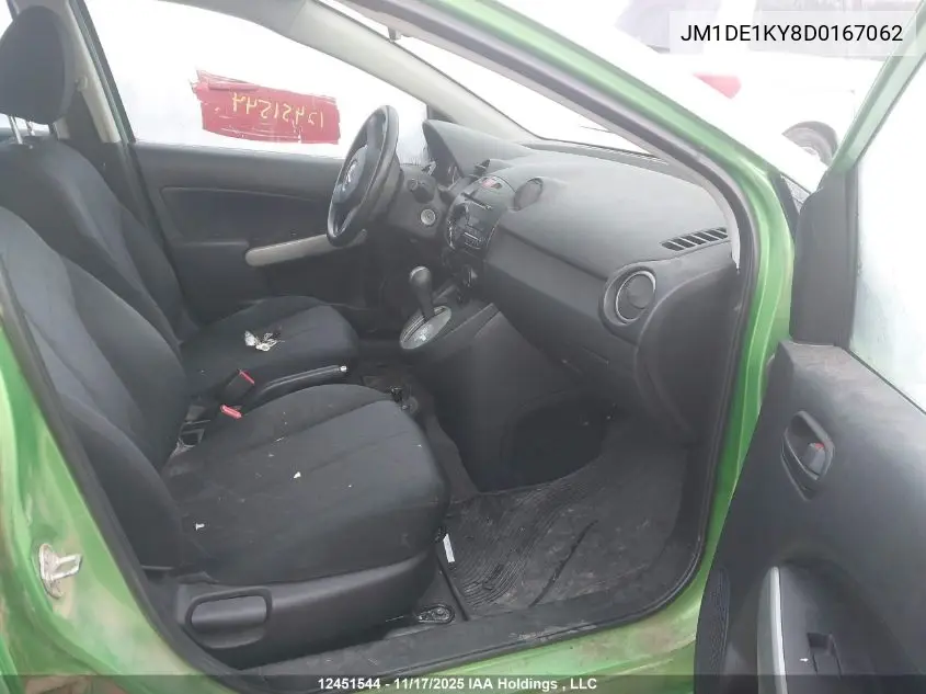 JM1DE1KY8D0167062 2013 Mazda Mazda2 Gx