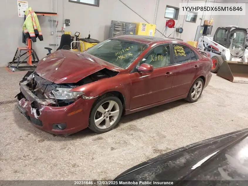 1YVHP85DX65M16846 2006 Mazda Mazda6 Sport S V6