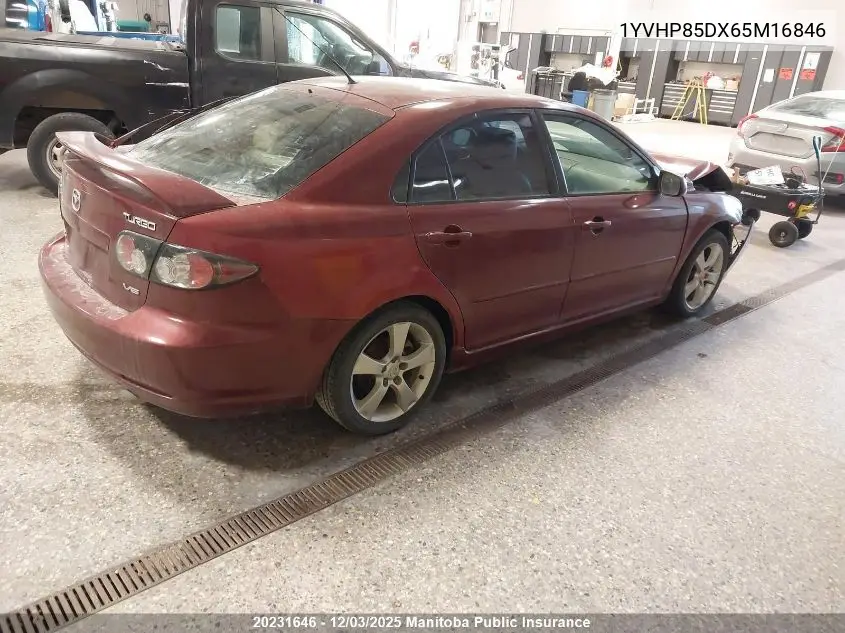 1YVHP85DX65M16846 2006 Mazda Mazda6 Sport S V6