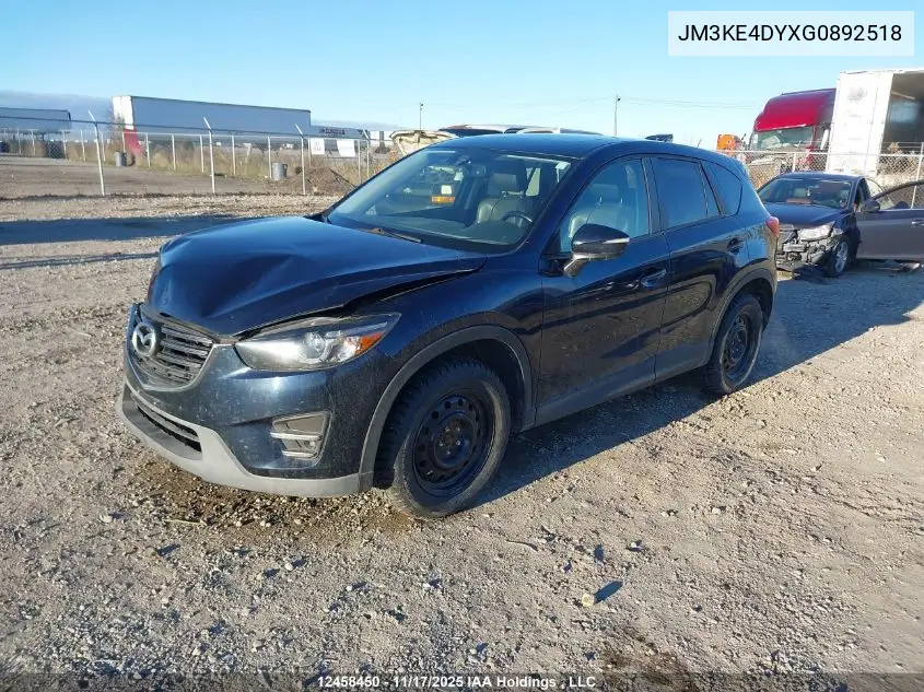 JM3KE4DYXG0892518 2016 Mazda Cx -5 Gt 4Dr Awd