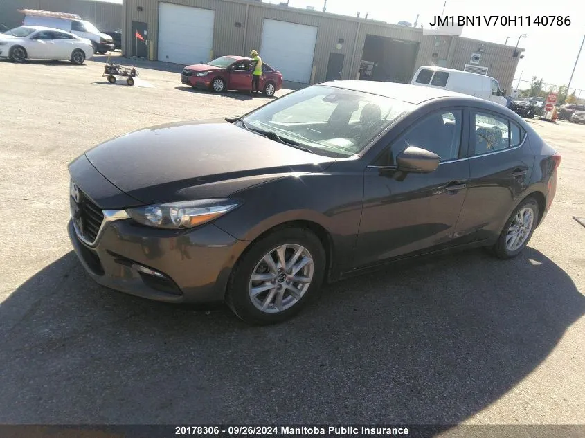 2017 Mazda Mazda3 Gs Sky VIN: JM1BN1V70H1140786 Lot: 20178306