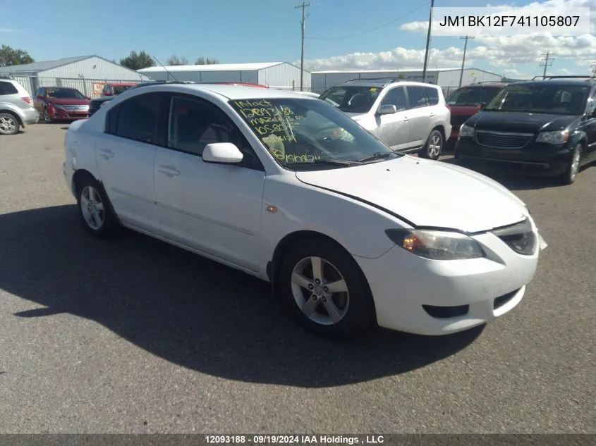 JM1BK12F741105807 2004 Mazda Mazda3