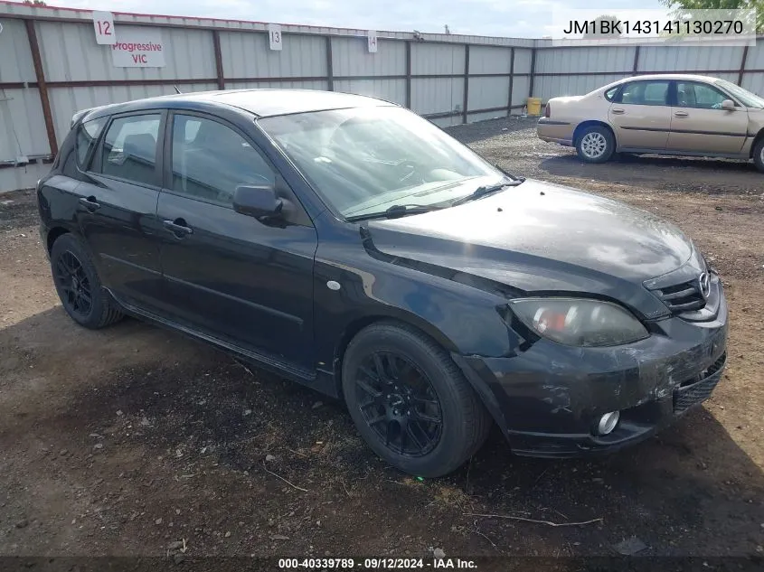 JM1BK143141130270 2004 Mazda Mazda3 S