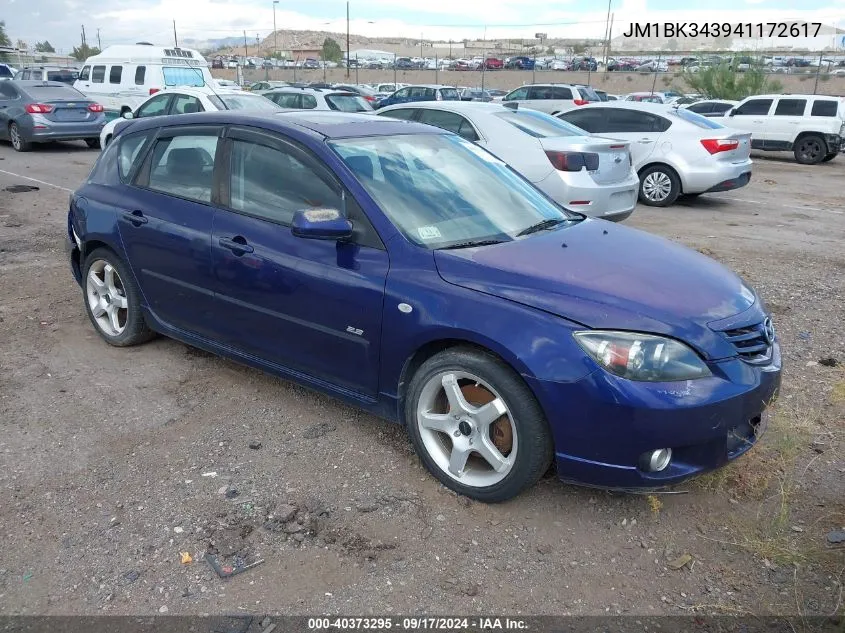 JM1BK343941172617 2004 Mazda Mazda3 S