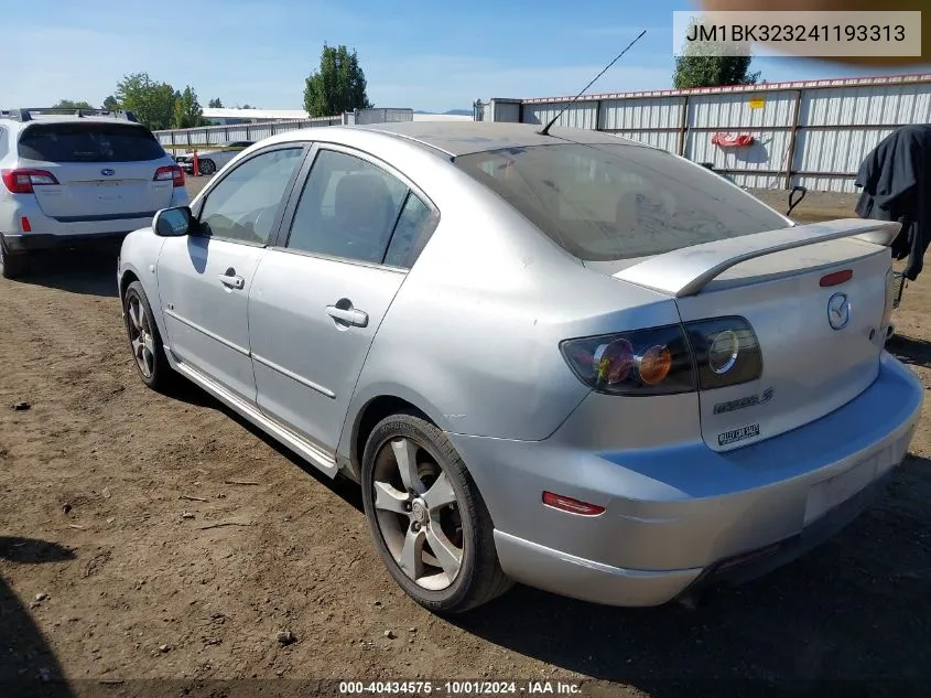 JM1BK323241193313 2004 Mazda Mazda3 S