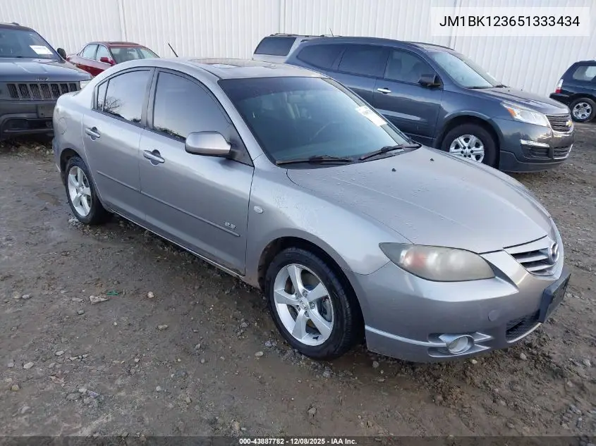 JM1BK123651333434 2005 Mazda Mazda3 S