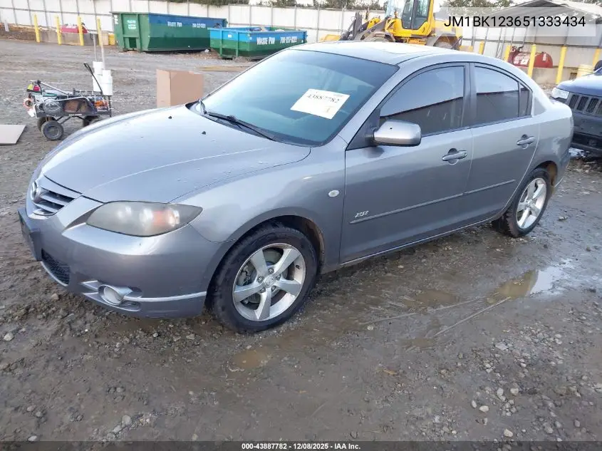 JM1BK123651333434 2005 Mazda Mazda3 S
