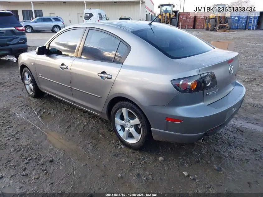 JM1BK123651333434 2005 Mazda Mazda3 S