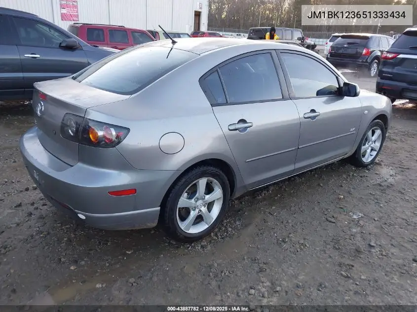 JM1BK123651333434 2005 Mazda Mazda3 S