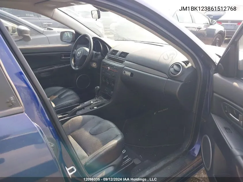 JM1BK123861512768 2006 Mazda Mazda3