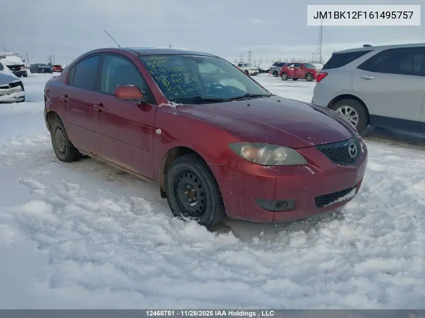 JM1BK12F161495757 2006 Mazda Mazda3 Gs/Gx