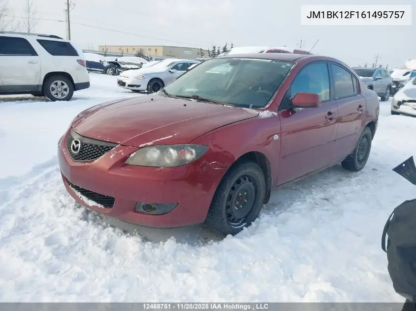 JM1BK12F161495757 2006 Mazda Mazda3 Gs/Gx