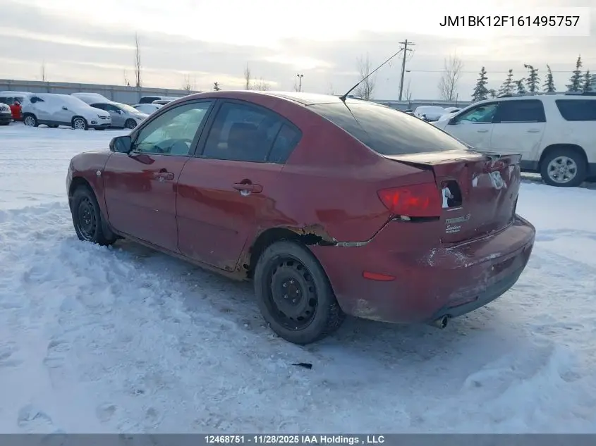 JM1BK12F161495757 2006 Mazda Mazda3 Gs/Gx