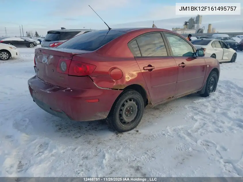 JM1BK12F161495757 2006 Mazda Mazda3 Gs/Gx