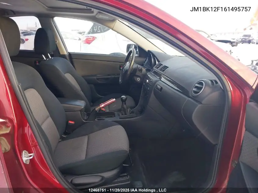 JM1BK12F161495757 2006 Mazda Mazda3 Gs/Gx