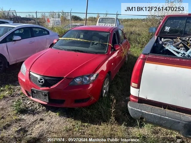 2006 Mazda 3 Mazda Gs VIN: JM1BK12F261470253 Lot: 20171974