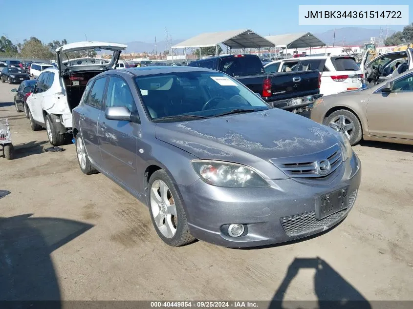 JM1BK344361514722 2006 Mazda Mazda3 S Grand Touring