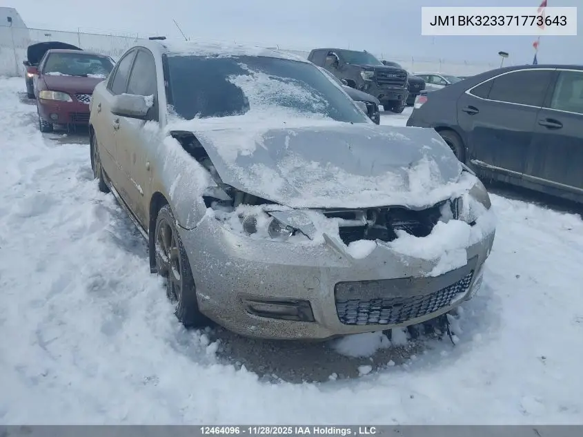 JM1BK323371773643 2007 Mazda 3 S
