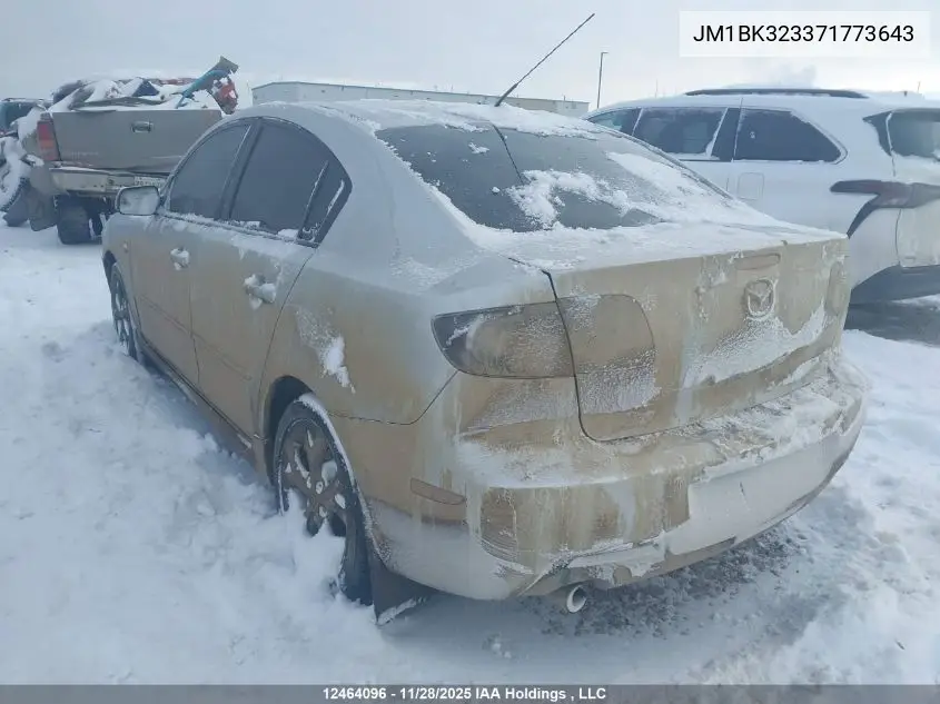 JM1BK323371773643 2007 Mazda 3 S