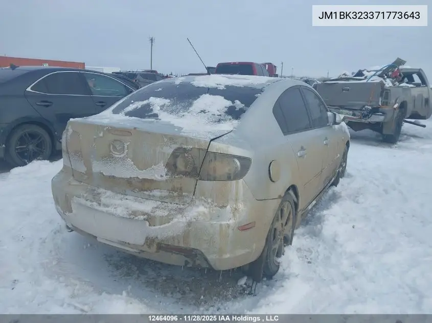JM1BK323371773643 2007 Mazda 3 S
